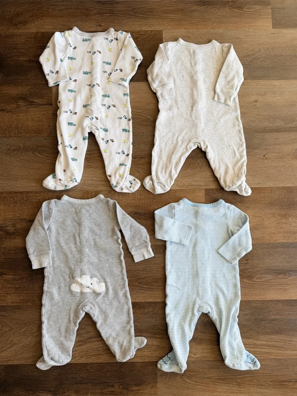CARTERS | Baby Sleepers Bundle | Footed Pajamas | Neutral Boy |